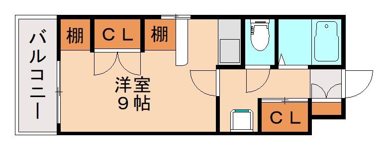 ベイサイドさくら(ワンルーム/3階)の間取り写真