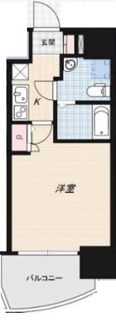 TLRレジデンス高井田(1K/3階)の間取り写真