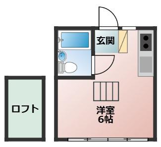 港南スナイプハウス(ワンルーム/1階)の間取り写真