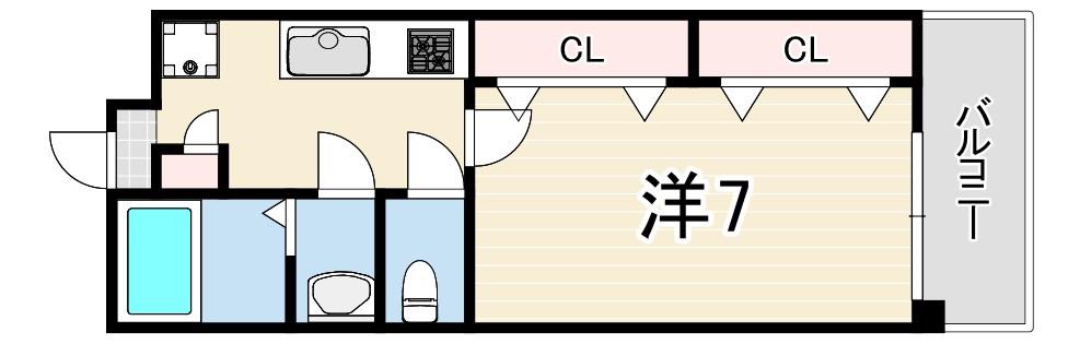 BRICK HOUSE(1K/3階)の間取り写真