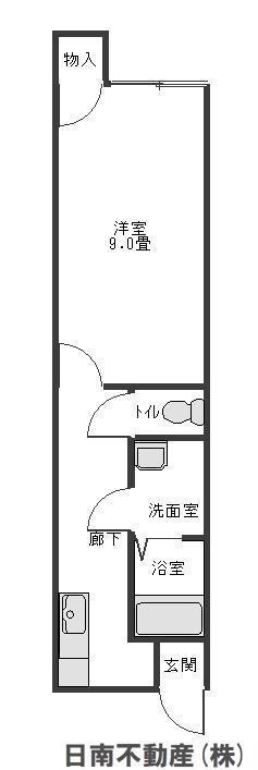 サニーズハウス(1K/2階)の間取り写真