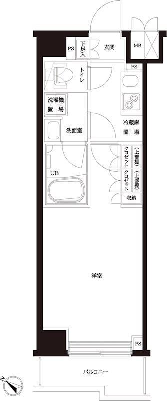ルーブル川崎上平間弐番館(1K/2階)の間取り写真
