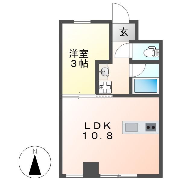 SLR吹上(1LDK/7階)の間取り写真