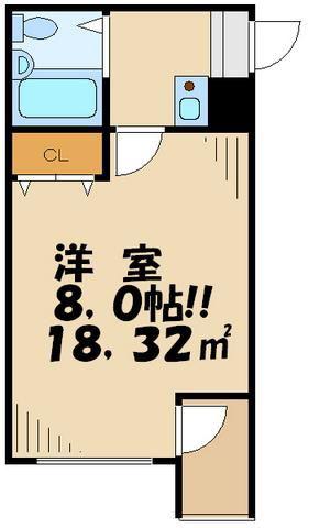 セントラルマンション笹塚(1K/4階)の間取り写真