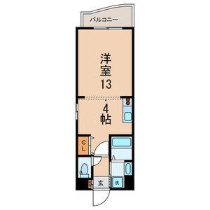 浅草寺相馬参番館(ワンルーム/3階)の間取り写真