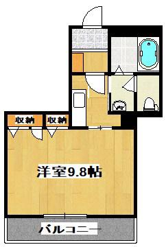 ブランドール大泉学園(1K/3階)の間取り写真