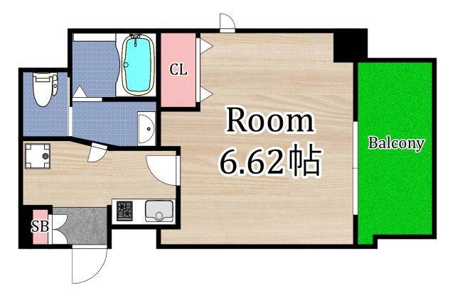 QUINTETJYOTONOE(1K/2階)の間取り写真