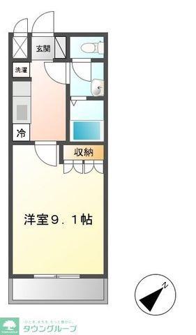 ウイステリア(1K/1階)の間取り写真