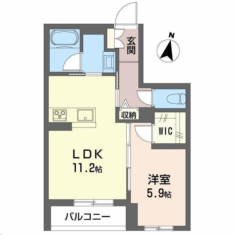 カノープス(1LDK/3階)の間取り写真