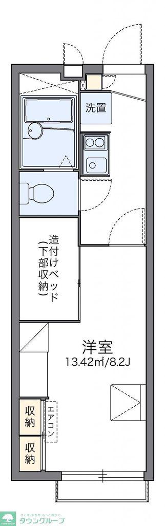 レオパレスソルヴェーグ(1K/2階)の間取り写真