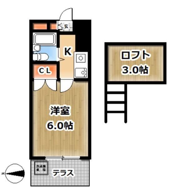 ＪＲ京浜東北線 北浦和駅 徒歩5分 2階建 築37年(1K/1階)の間取り写真