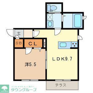 ガーデンハイツ 917435(1LDK/1階)の間取り写真