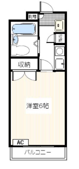 リマック松庵(1K/4階)の間取り写真
