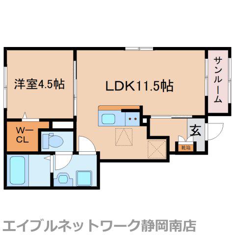 グランヒルズ瀬古(1LDK/1階)の間取り写真