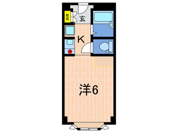 龍野ビル(ワンルーム/3階)の間取り写真