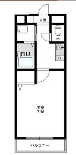 セントラルハイツ東別院(1K/3階)の間取り写真