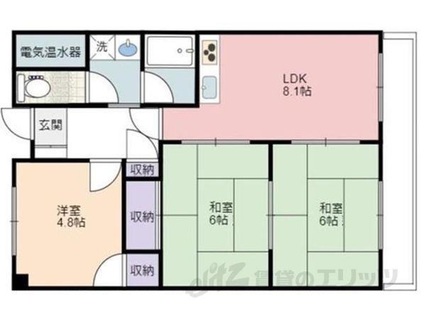 メゾンあおきII(3LDK/3階)の間取り写真