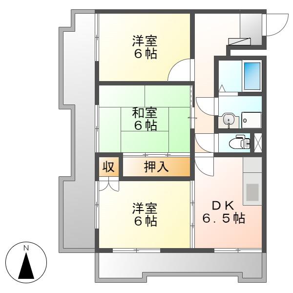 ISM徳川RESIDENCE(3DK/11階)の間取り写真