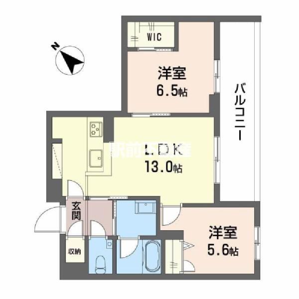 シャーメゾン トレゾール(2LDK/3階)の間取り写真