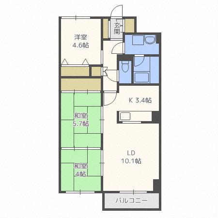 S-COURT28(3LDK/8階)の間取り写真
