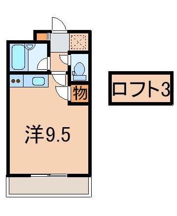 コーポエル・セラーン7(ワンルーム/2階)の間取り写真