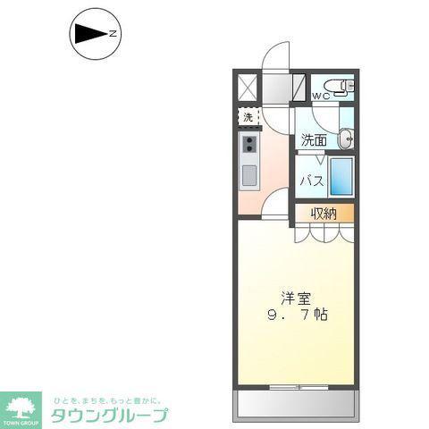 レガリーニ(1K/1階)の間取り写真