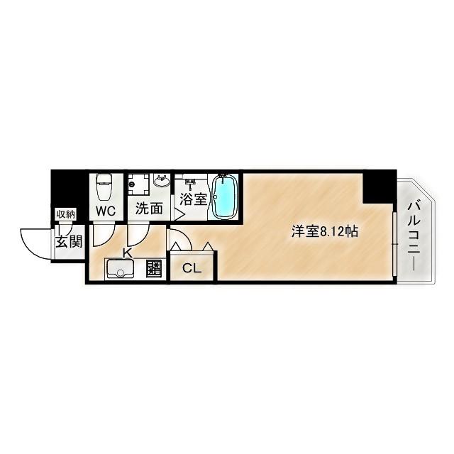 S-FORT桜ノ宮(1K/5階)の間取り写真