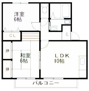 ANNEX森(2LDK/1階)の間取り写真
