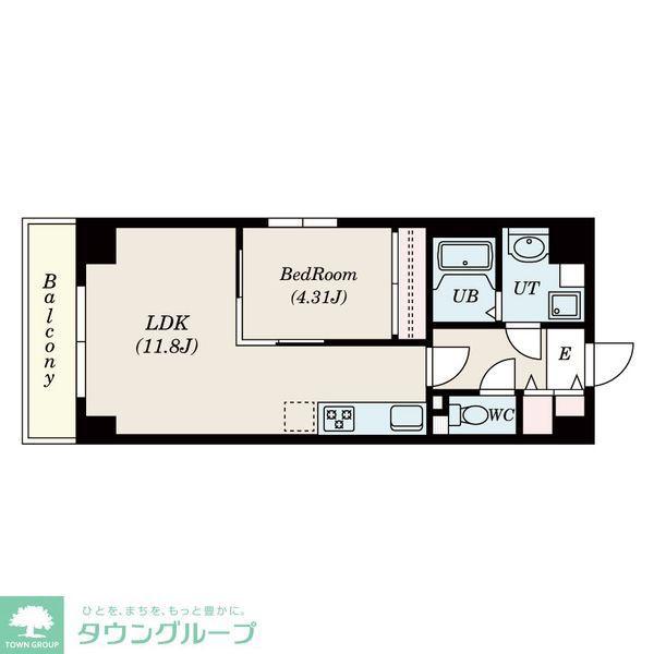 S-FORT鶴舞CUBE(1LDK/2階)の間取り写真