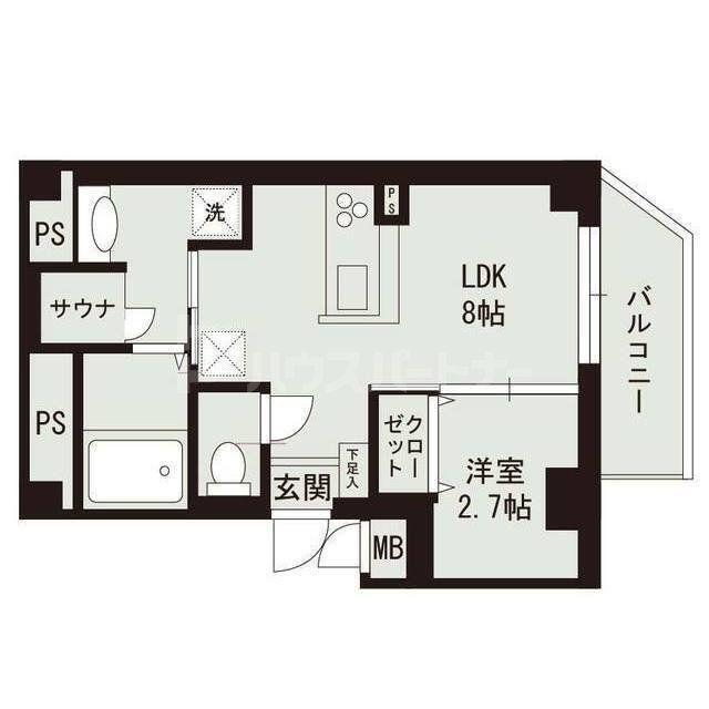 BCASA金町イースト(1LDK/3階)の間取り写真