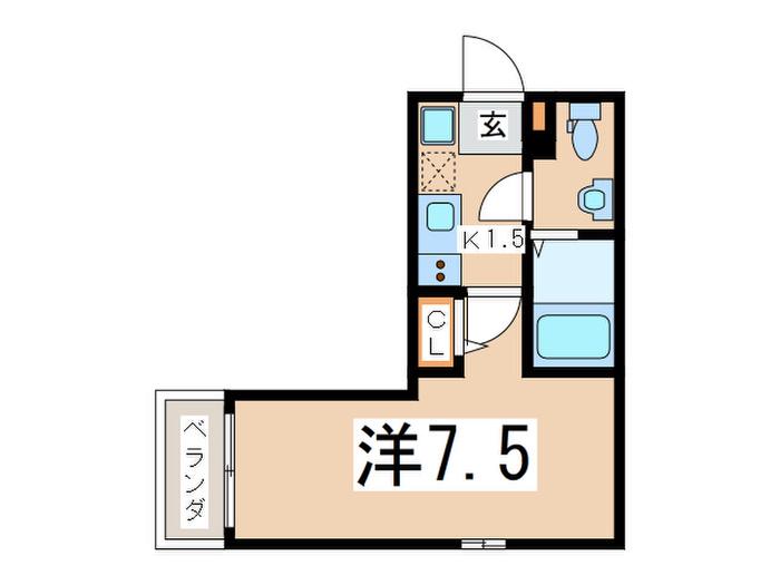 OHANA南太田(1K/3階)の間取り写真