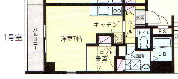 グランディール表参道(1K/3階)の間取り写真