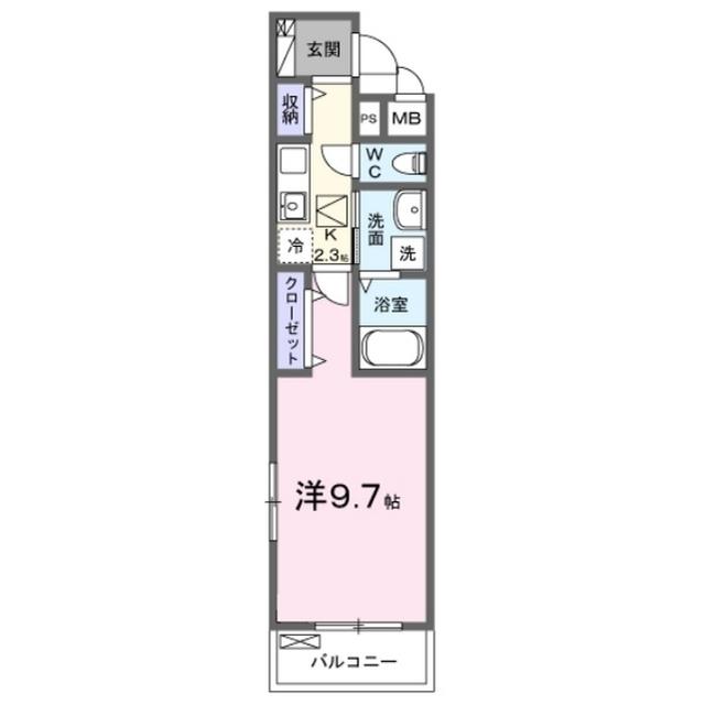 ヒカルサ静岡春日町(1K/1階)の間取り写真