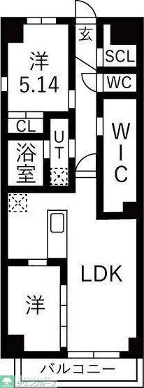 アーチレジデンス川名駅前(2LDK/4階)の間取り写真