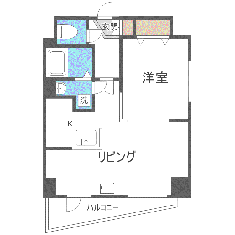 エフデュエ(1LDK/6階)の間取り写真
