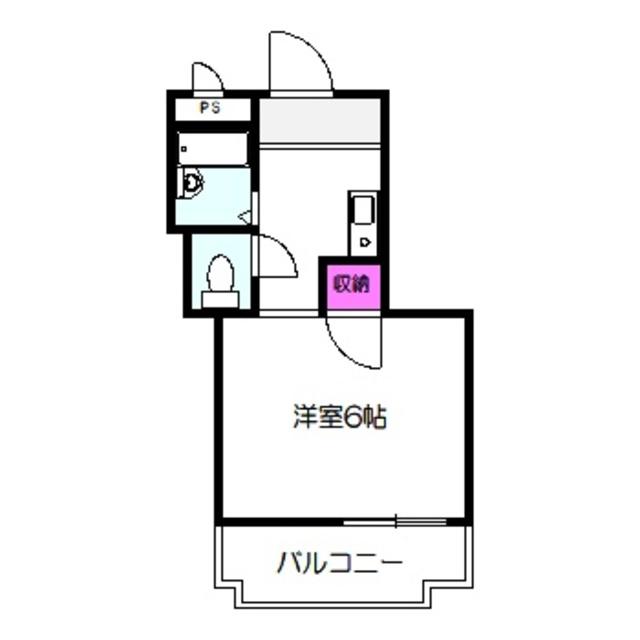 サンライフ(1K/3階)の間取り写真