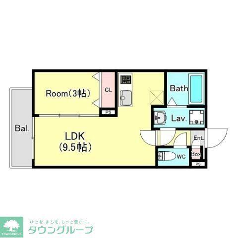 ジーメゾン春日部上蛭田(1LDK/2階)の間取り写真