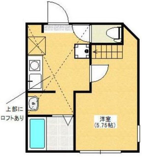アーバンテラス矢部(1K/1階)の間取り写真