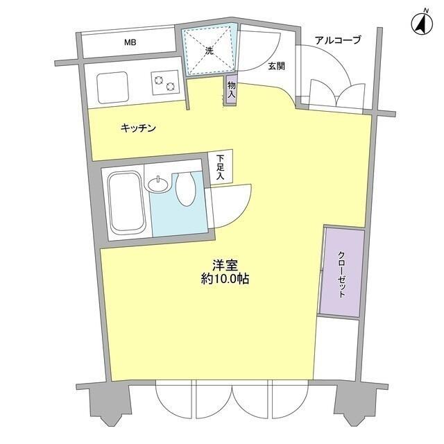 THEMANORGARDEN(ワンルーム/2階)の間取り写真