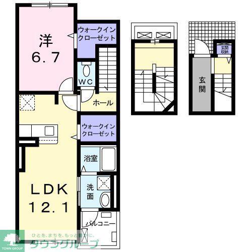 ファッシーナ(1LDK/3階)の間取り写真