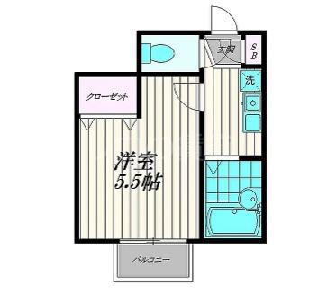 プレステージ西蒲田(1K/1階)の間取り写真