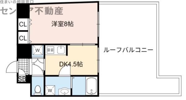 さんさん千林(1DK/9階)の間取り写真