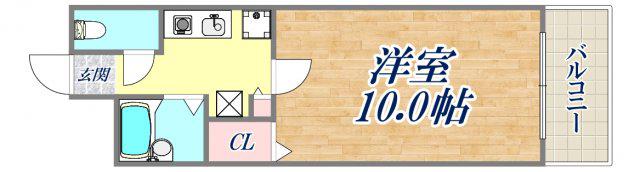 リーガーデン(1K/3階)の間取り写真