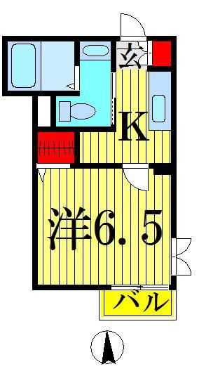 SHAMAISON華みずき3号館(1K/2階)の間取り写真