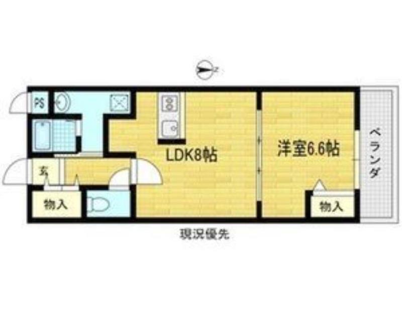 セゾンラトゥール林寺(1LDK/3階)の間取り写真