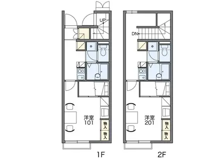 エスコートI(1K/1階)の間取り写真