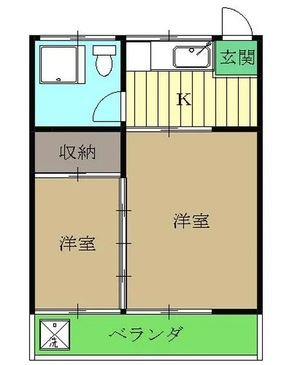 コーポキヨカワ 2階階 間取り