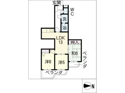 ラ・キャッスル21八事(3LDK/3階)の間取り写真