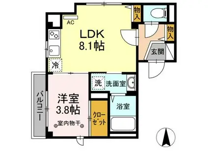 東品川PJ工事(1LDK/4階)の間取り写真