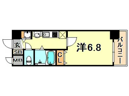 CITTA・VISTA神戸下山手通(1K/10階)の間取り写真